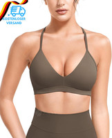Sport Bh Damen Tiefer V Ausschnitt Y-RüCken Push Up Sport Bh Gepolstert Fitness