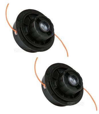 2 Stück Fadenkopf Matrix BMT 750 mit Spule und Faden Fadenkopf Doppelfadenkopf