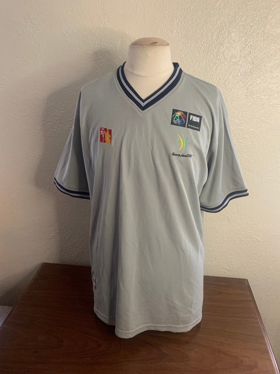 FIBA Referee Short Sleeve Shirt 2007 Guangzhou Gray CBA Size 4XL - Main Image