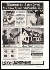 1937 Devoe & Reynolds Co. "The New 2-Coat System Cuts Paint Bills 50%" Print Ad
