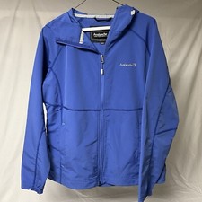 Avalanche Weather Shield Hooded Zip Front Jacket Water Resistant Teal Sz L Blue