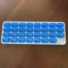 31 Day Monthly Pill Organizer with Daily Removable Pods Blue -Great for Travel