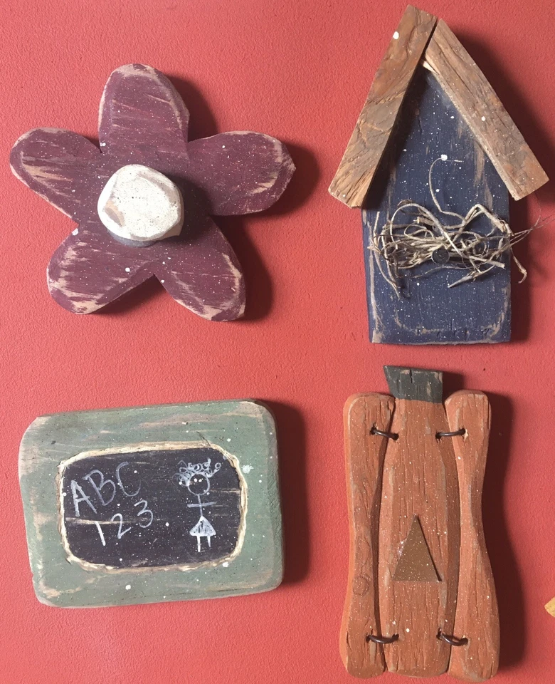 Home Message Board Chalk Cork Magnetic Interchangable Holiday Shapes Rustic - Image 3 of 4