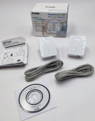 D-Link DHP-601AV (2x DHP-600AV) Powerline Gigabit Starter Kit Netzwerkverbindung