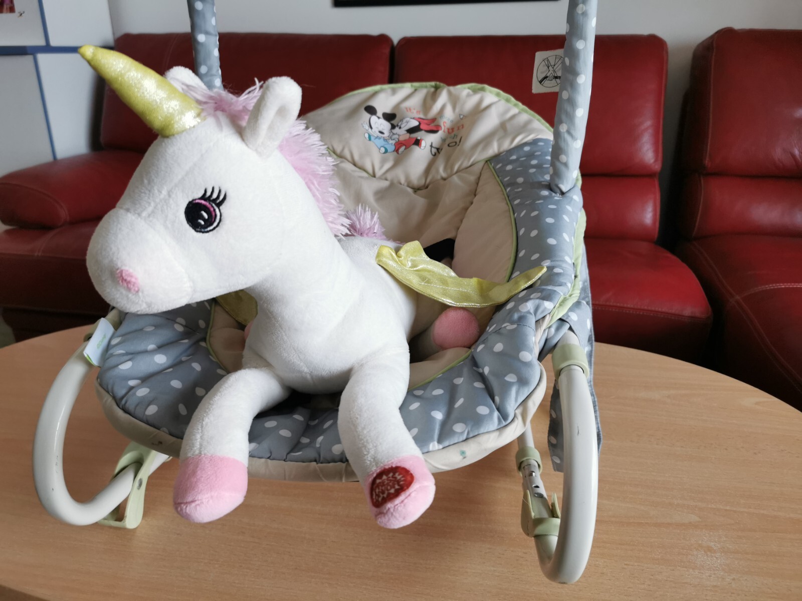 Transat bébé licorne évolutif de naissance à 9kg avec veilleuse