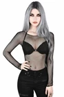 Killstar Hellrazor Gothic Occult Punk Long Sleeve Fishnet Top Shirt KSRA000077