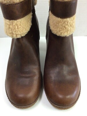 TIMBERLAND DISTRESS LEATHER BOOTS SIZE 7.5 Timberland Ortholite Distressed Brown Short Boots Women main image 4