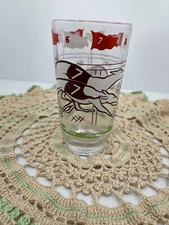 Vtg Boscul Velvet Peanut Butter Greyhound Racing #7 Drinking Glass Tumbler Dogs