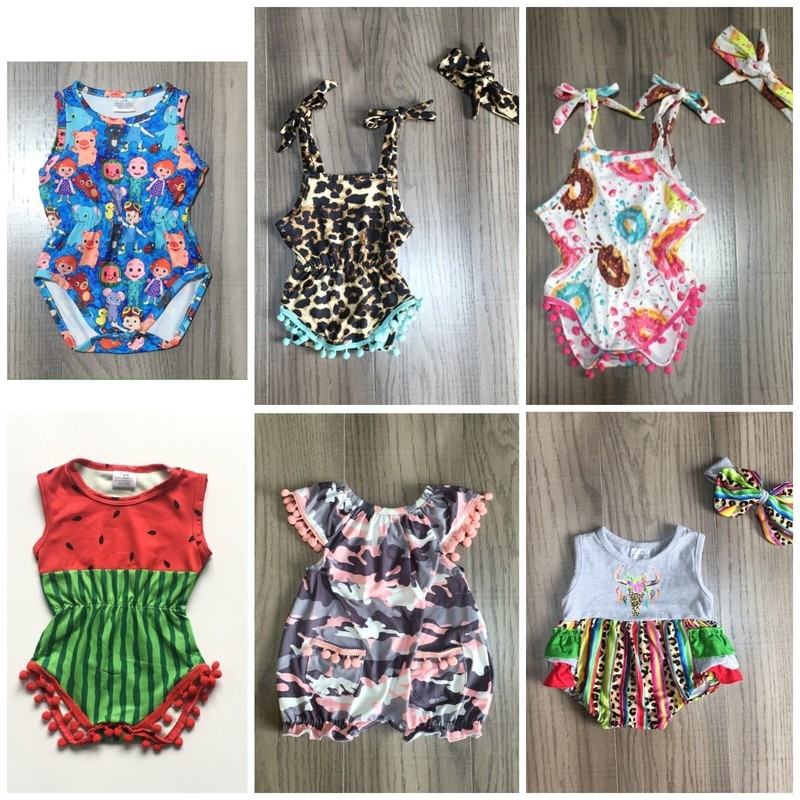 NEW Boutique Baby Girls Romper & Lot Size 0-3 M Wholesale Watermelon Leopard