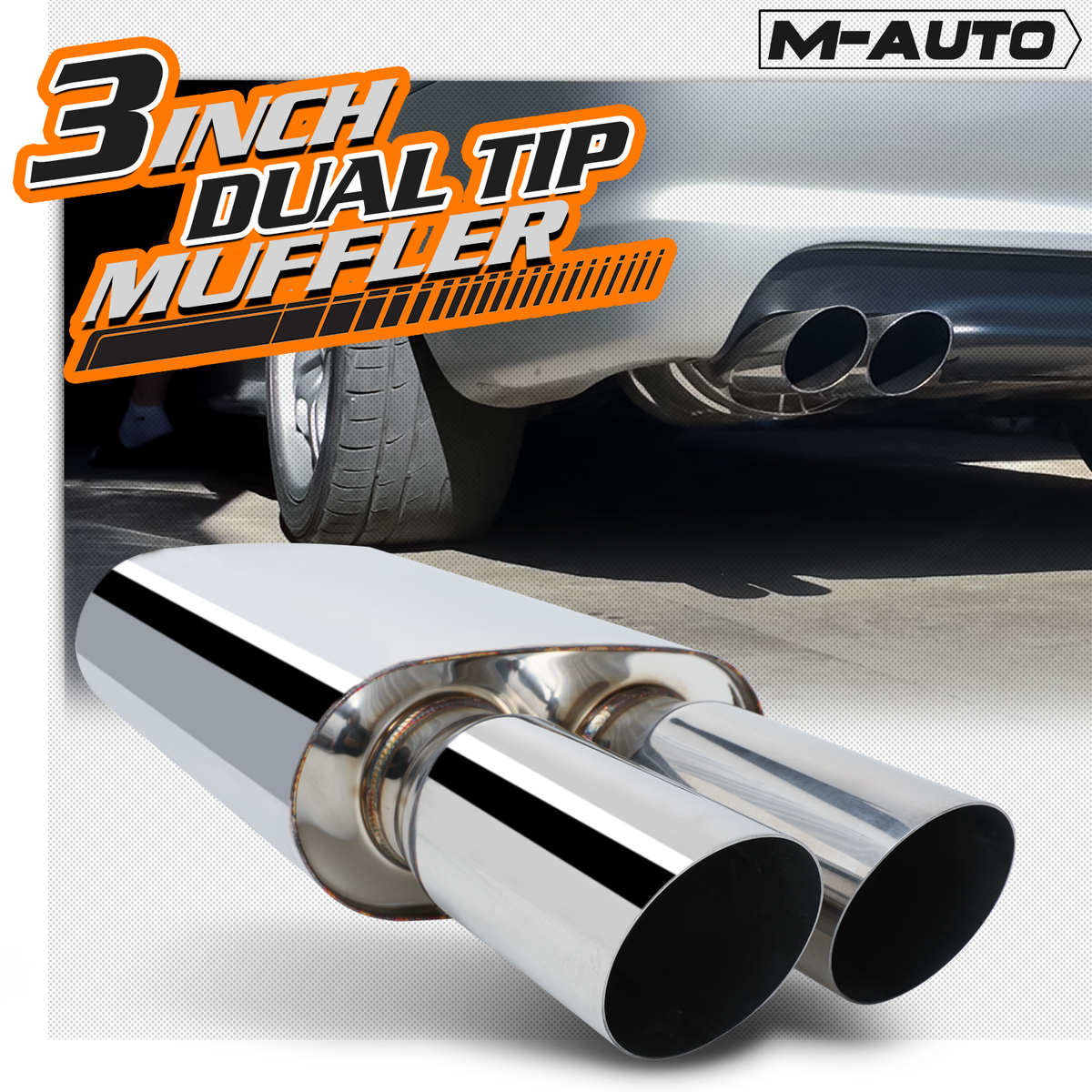 Chrome Silver 70mm Car Exhaust Pipe Muffler Tip Cover Stainless Steel Tailpipe E - Foto 4