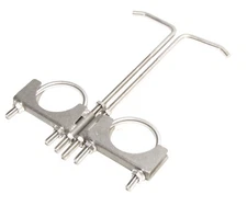 2 Piece Universal Exhaust Clamp2.25" w/Adjustable Clamp On Hanger Fits2.25" Pipe