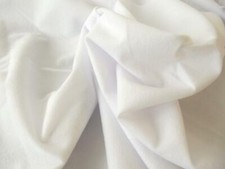 Faux Suede Suedette Fabric Material 170g - WHITE