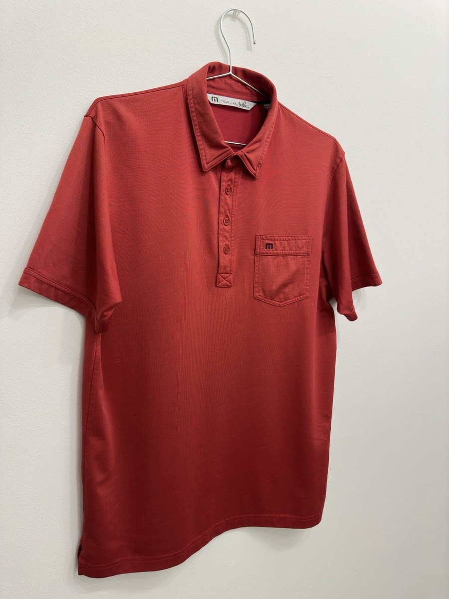 Travis Mathew Performance Golf Polo Shirt Mens Medium Pima Cotton Short  Sleeve