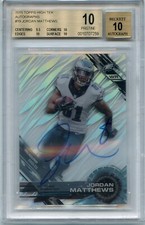2015 TOPPS HIGH TEK #19 JORDAN MATTHEWS AUTOGRAPH, BGS 10 PRISTINE w/ 10 AUTO