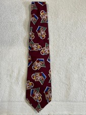 GEOMETRICAL PATTERN- IMPORTED SILK- MENS NECKTIE -MADE IN USA