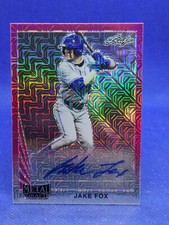 2021 Leaf Metal Draft 1990 Leaf Auto Jake Fox #LA-JF1 Auto PINK MOJO ***4/5***