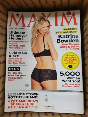 Maxim (Jan / Feb 2013) New Warehouse Magazine Inventory in VG/VF Condition