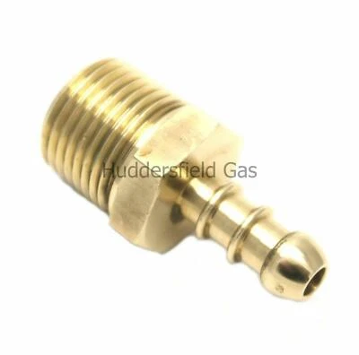 QC British Made 1/2" BSPT MALE FITTING TO LPG FULHAM NOZZLE TO 8mm I/D HOSE (30)