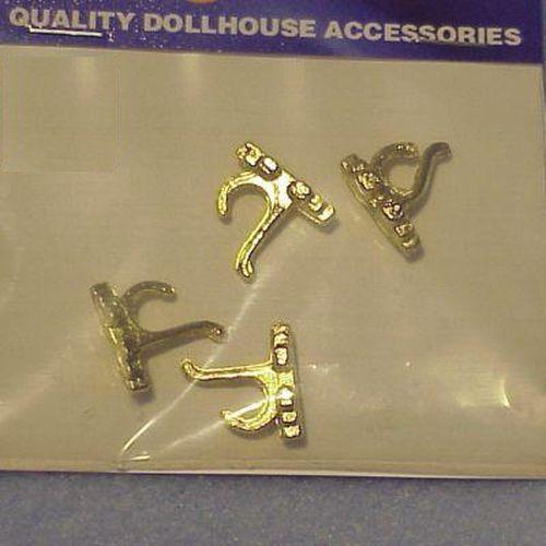 Wandhaken 4er Set Klassiker CLA5703 Gold Farbe PUPPENHAUS Miniatur - Bild 3 von 3