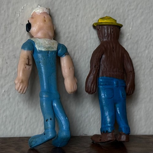2 Lakeside Toys Rubber Super Mini Flex Bendy Toys POPEYE & SMOKEY THE BEAR RAre - Picture 4 of 9