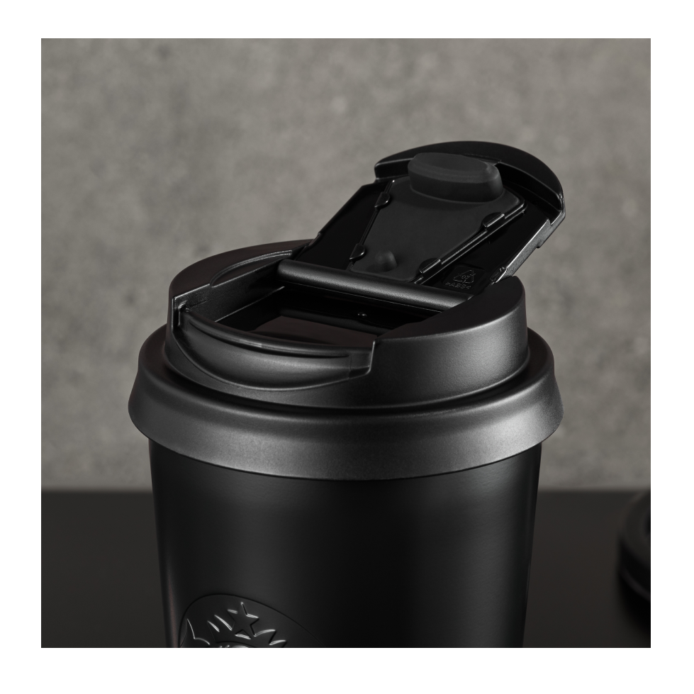 Starbucks Korea 2024 Black Matte Elma Tumbler 473ml stainless lid