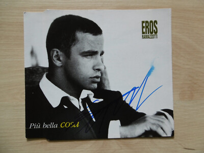Eros Ramazotti autograph signed CD cover ''Piu Bella Cosa''