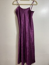 Vintage JACLYN SMITH Women Purple Flower Print Sleepwear Long Nightgown Nighty S