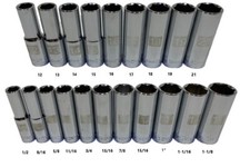 New Craftsman 20 Pc 12 Drive Sae Metric 6pt Ez Read Deep Socket Set New Craftsman 20 Pc 12 Drive Sae Metric 6pt Ez Read Deep Socket Set