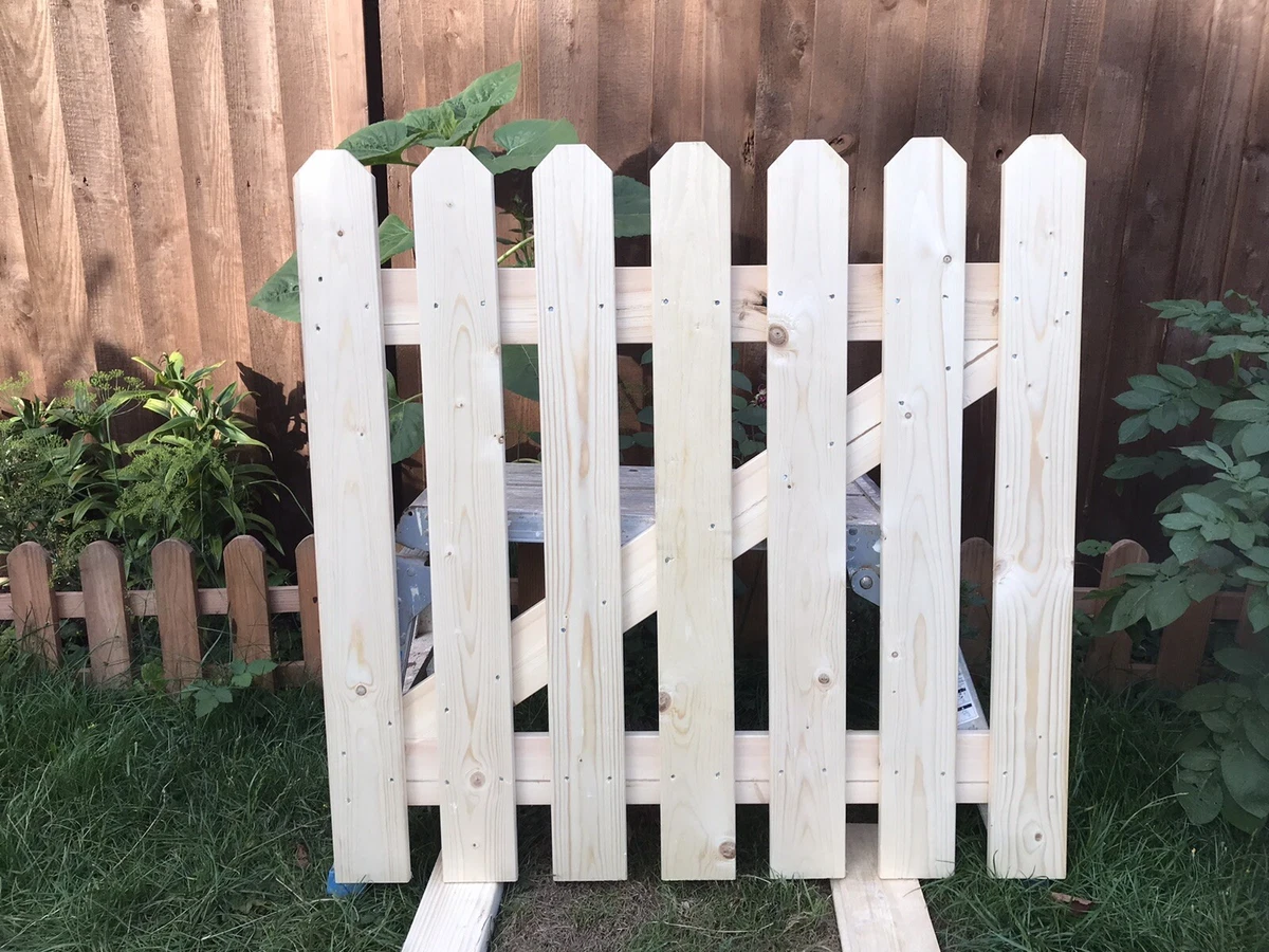 Garden Picket Gate Wooden Bespoke Gate Garden Timber Door 3ft x 3ft