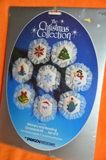 Stitchery beading Christmas ornament set of 8 kit 6132, Paragon