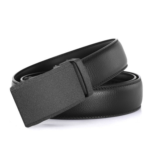 Fashion Men Leather Belt Slide Classic Waistband Waist Strap Automatic Buckle - Bild 10 von 16