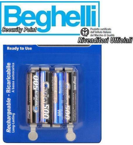 BEGHELLI 40 BATTERIE PILE MINISTILO RICARICABILI AAA 1,2V 800mA SPDZ TRACCIABILE