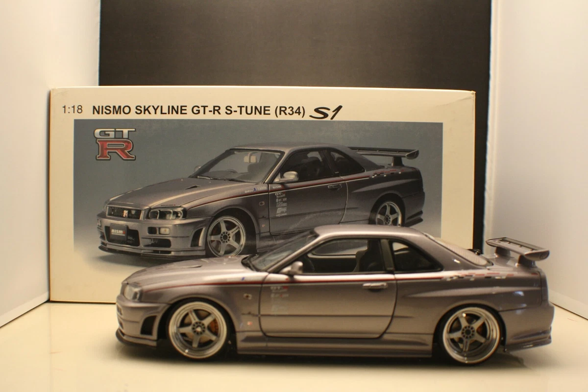 AutoArt 1:18 nissan SKYLINE R34 GT-R S-TUNE with Upgraded Aluminum