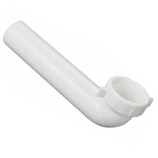 1-1/2" x 16" Waste Arm Direct Connect White for Tubular Drain Applications