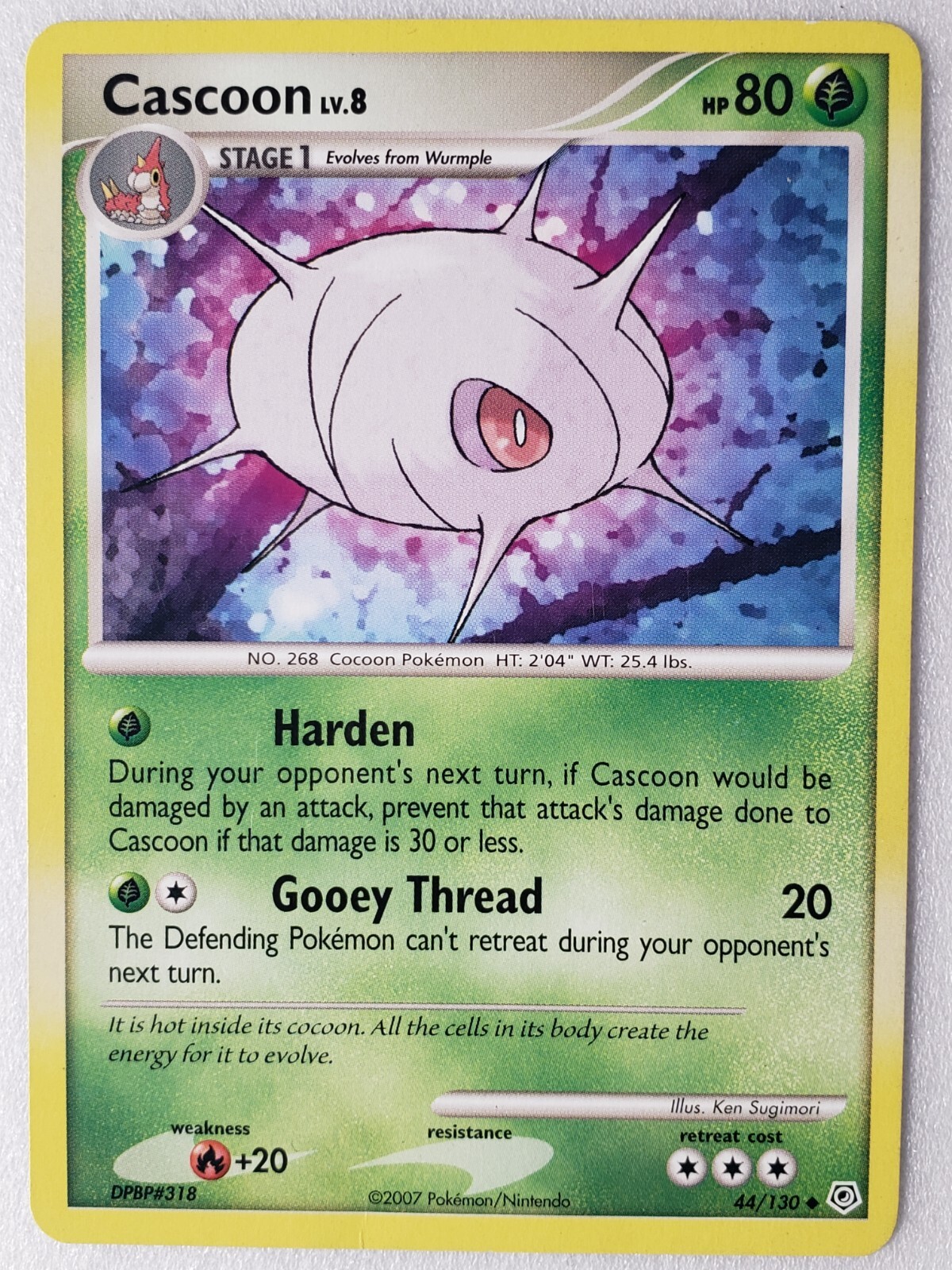 Cascoon 44/130 LP - Diamond Pearl Pokemon Card - $2 Combined Shipping