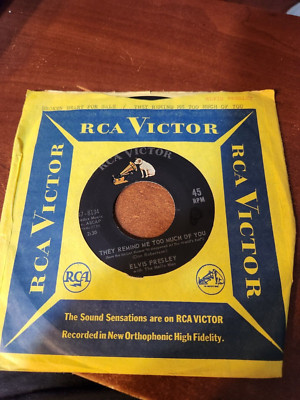 ELVIS PRESLEY ONE BROKEN HEART FOR SALE / THEY REMIND ME TOO MUCH 45 RPM RECORD
