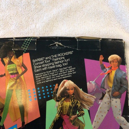 1986 Mattel Barbie Rockers NEON TOP & SKIRT OUTFIT 3390 80’s Doll Fashion - Picture 9 of 9