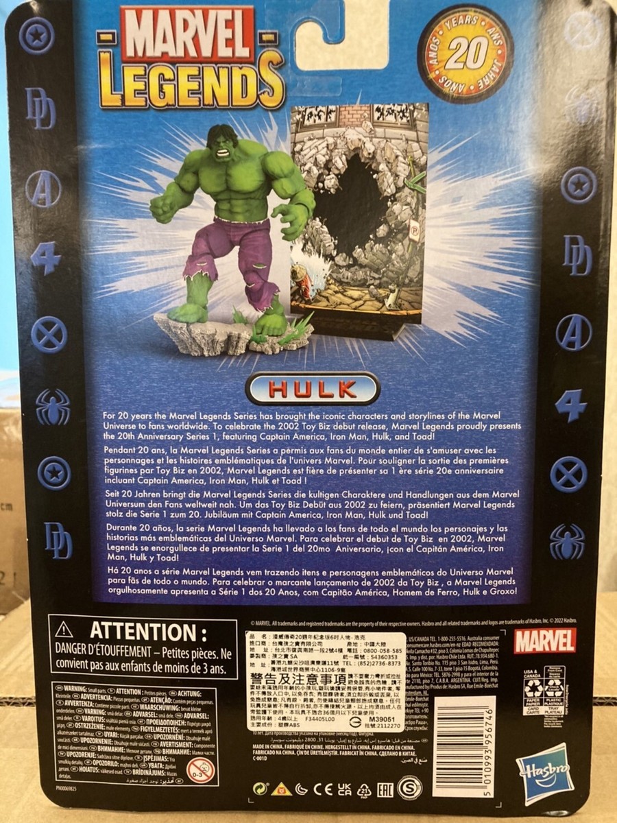MARVEL LEGENDS HULK フィギュア 20周年　ハズブロ Amazon.com: Marvel Legends 20th Anniversary Retro Hulk 6