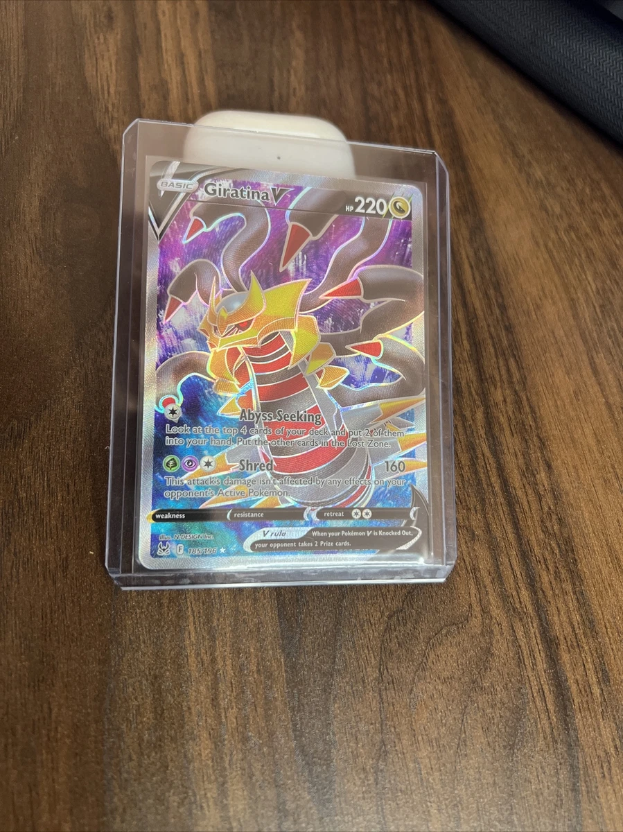 GIRATINA V 185/196 Full Art Ultra Rare Lost Origin Pokemon Card NM