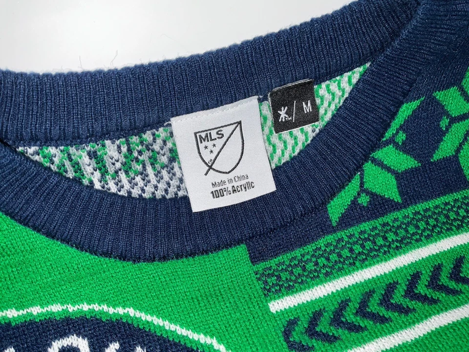 Suéter Saint Louis Football Club MLS para hombre M verde marino 100 % acrílico YGI A4-36 Foto 4 de 4