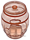 Dunbar #3447 Pink Depression Glass Kitchen Cookie Jar and Cover / Canister — photo 3