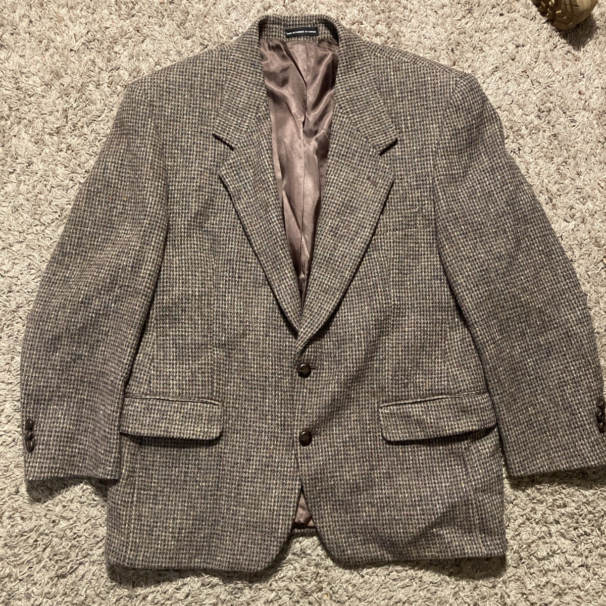 RADIOPETROSSO×HARRIS TWEED Vintage Green Harris Tweed Blazer 40 Short Multicolor Read | eBay