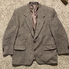 Vintage Green Harris Tweed Blazer 40 Short Multicolor Read