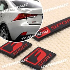 3pcs 3d Fender Tailgate Badge For F-sport Emblem Black Red Trunk Bumper Roof Set