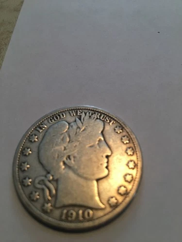 1910 s barber half dollar vg.