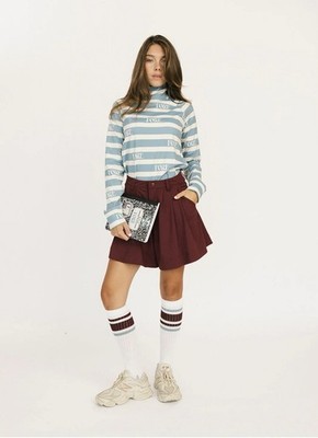 $99.99 Fore All Eleanor Short In Merlot Golf Skirt  Size XL NWT!