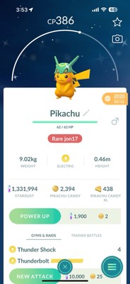 Super Rare  SHINY PIKACHU  RAYQUAZA HAT   Guaranteed Lucky Trade 100%