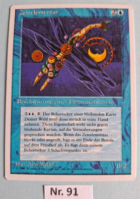 1x Time-Elemental / Zeitelementar - NM - DE -  (1995) 4. Edition -  Magic MTG