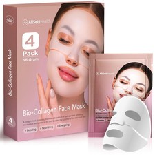 Health Bio Collagen Overnight Face Mask 36g Mask 4 Pack  Korean Techn