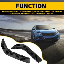 Front Bumper Bracket Hold 2pc Mount Fit 2016 2017 2018 2019 Honda Civic Sedan